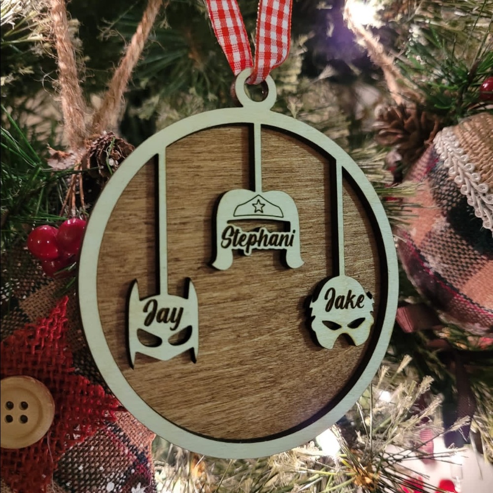 Custom Christmas comic ornament